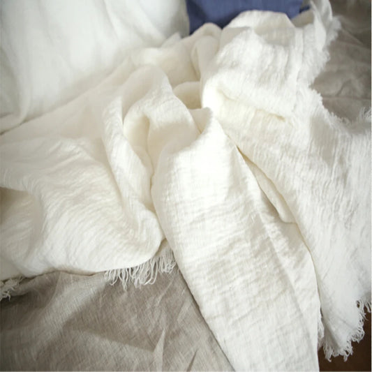 Quilt Bed Blanket Wool Washed Pure Linen